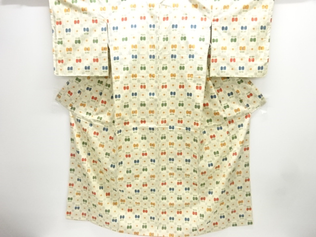 JAPANESE KIMONO / TOKAMACHI TSUMUGI / WOVEN CAMELLIA